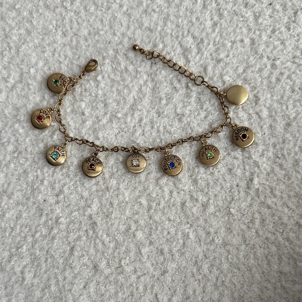 QCharm Bracelet with inspirational saying on each